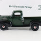 1941 Plymouth Pickup Truck Green Danbury Mint 1:24 Model Car