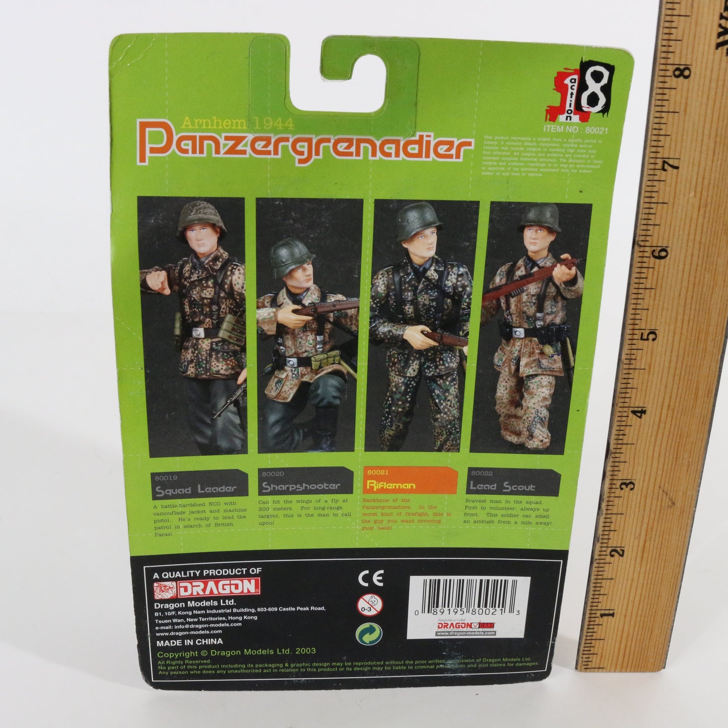 Rifleman Panzergrenadier WWII GERMANY Arnhem 1944 Action 18 1:18 Dragon 80021