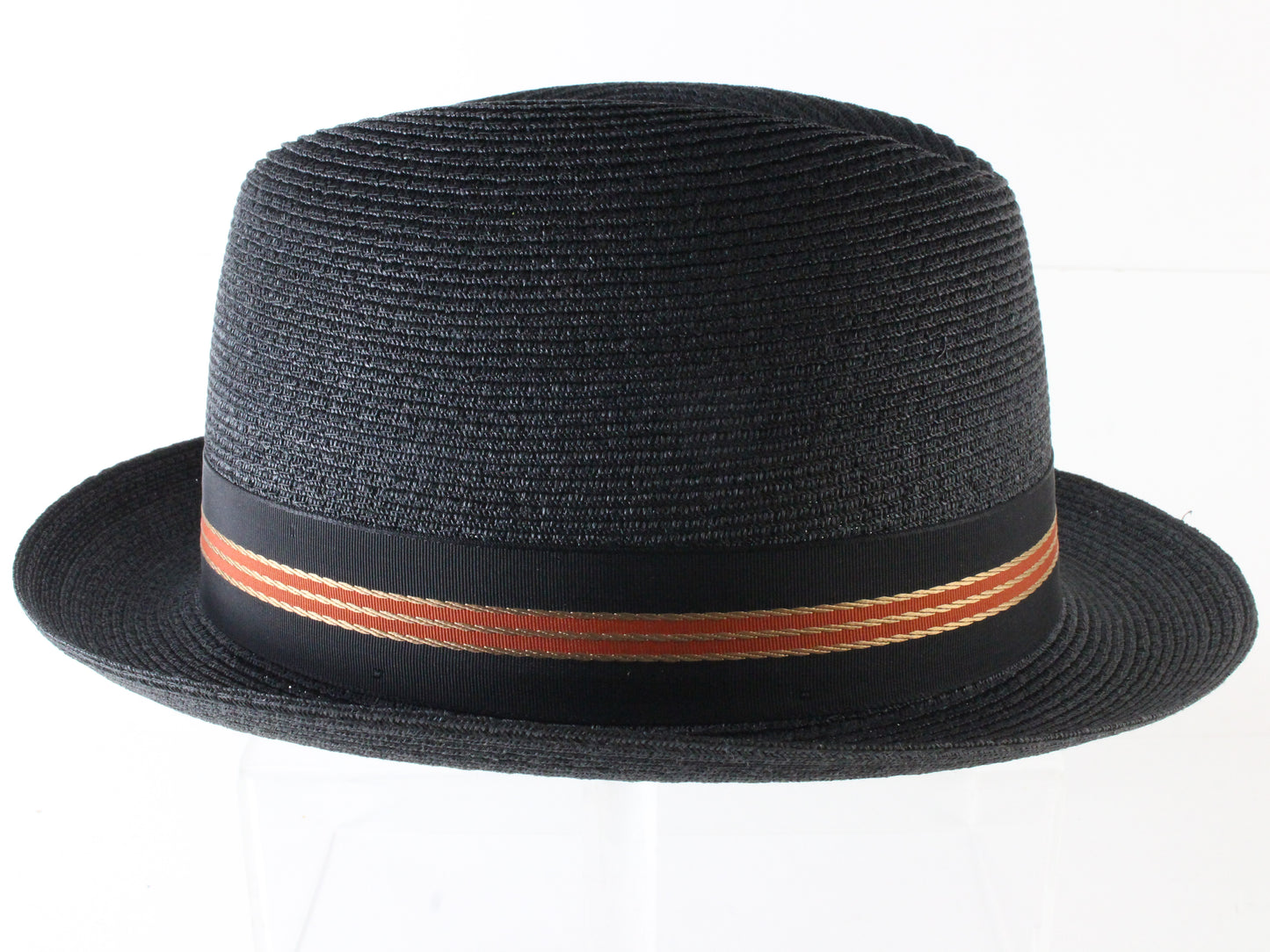 Biltmore Mens Straw Milan Fedora W/ Black and Red Band MULTIPLE SIZES