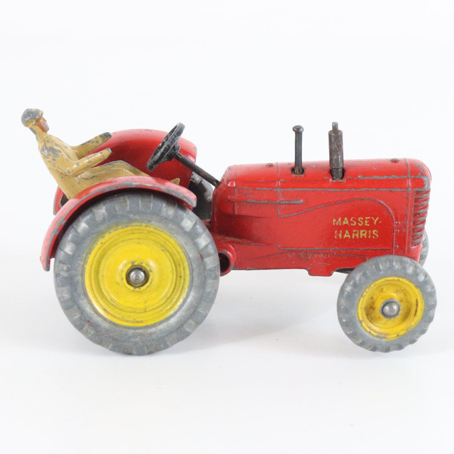 Massey Harris Tractor Dinky Toys Red & Gray 3.5��� NICE CONDITION