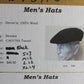 Brooks Mens Black Wool Tweed Felt Devon Sport Cap Newsboy MULTIPLE SIZES