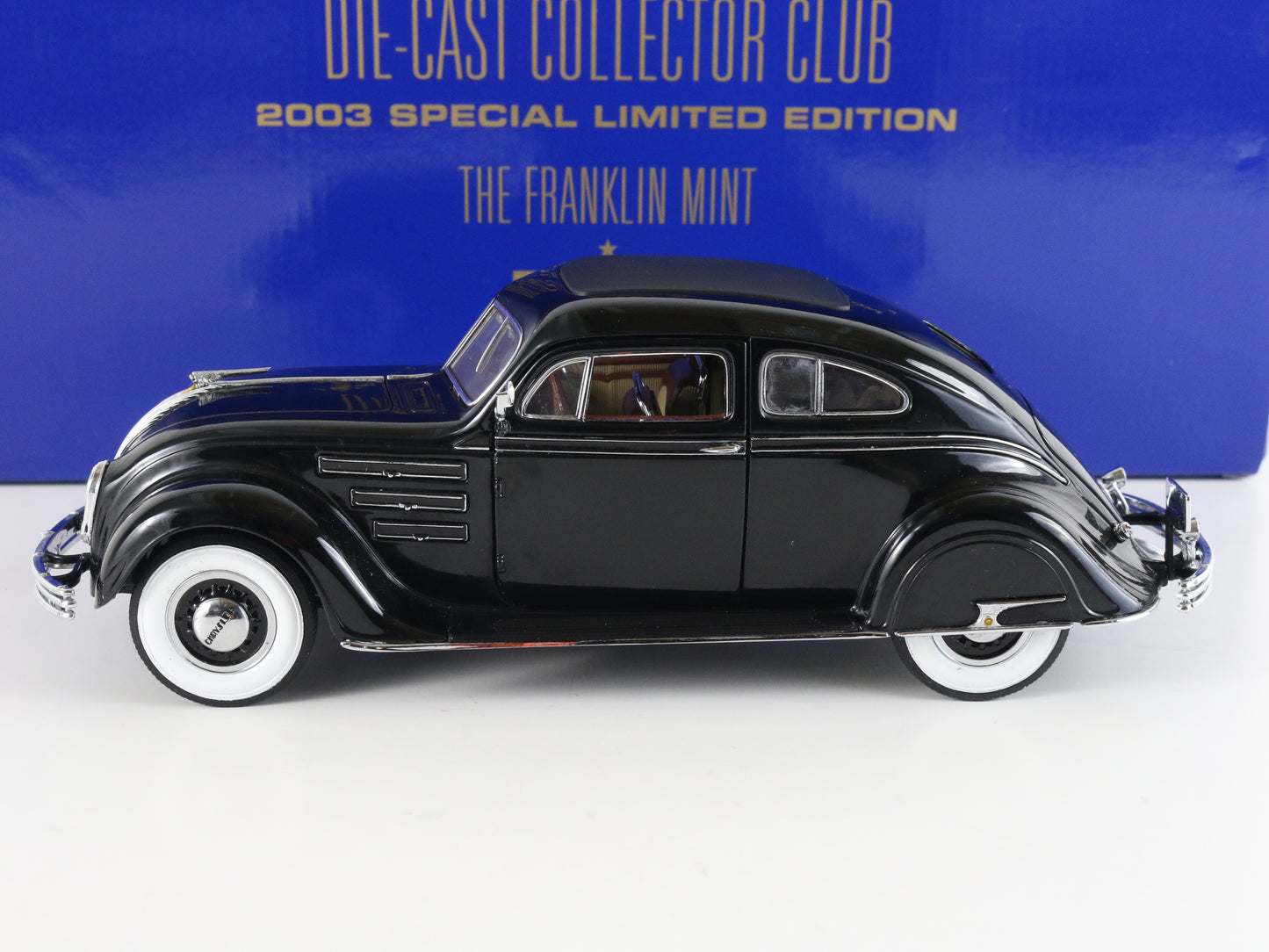 1934 Chrysler Airflow Black Model Car 2003 Limited Ed Franklin Mint 1:24 B12b816