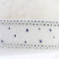 George Zamaul Couture Ladies Boutique White Felt Hat W/ Rhinestones 7 56cm