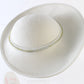 George Zamaul Ladies Elegant White Felt Hat W/ Sylish Design 7 1/4 58cm