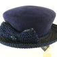 Premier New York Finesse Creations Ladies Navy Blue Felt Hat W/ Bow 7 56cm