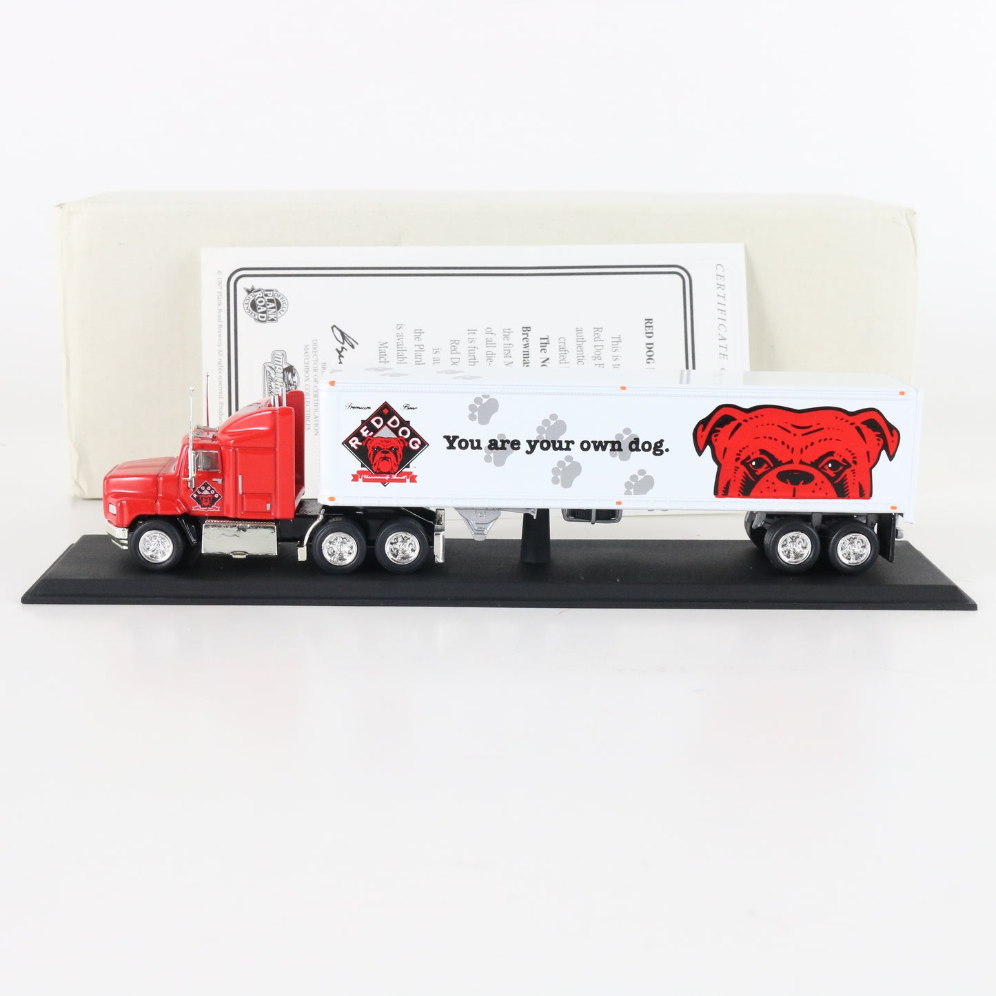 Ford Aeromax Red Dog Tractor Truck Trailer Na Brewmasters Matchbox 1:100 CCY02-m