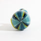 JAG Just Another Gallery Glass Money Bag Blue Yellow #20 1.25"