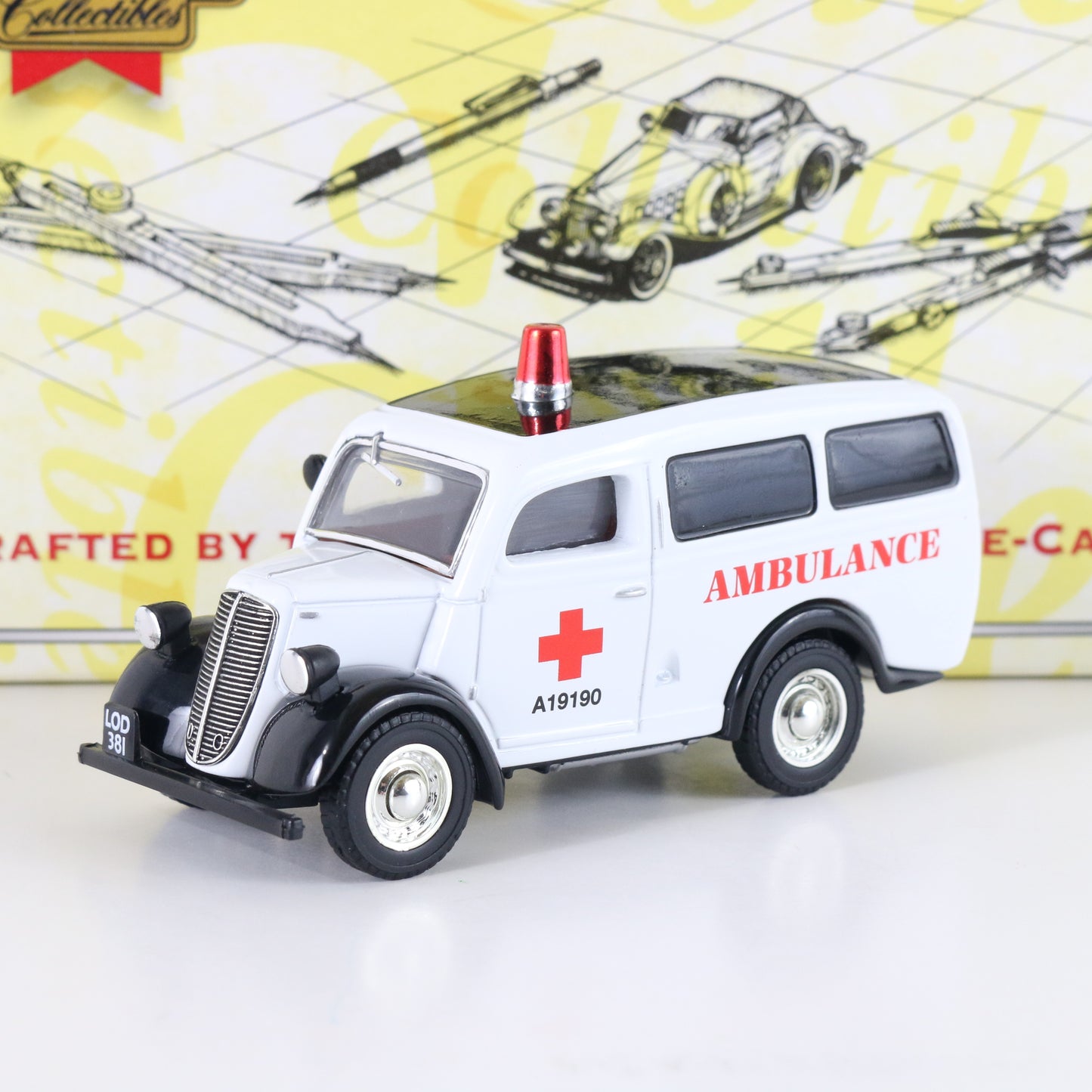 1950 Ford E83 W Ambulance Matchbox Red Cross