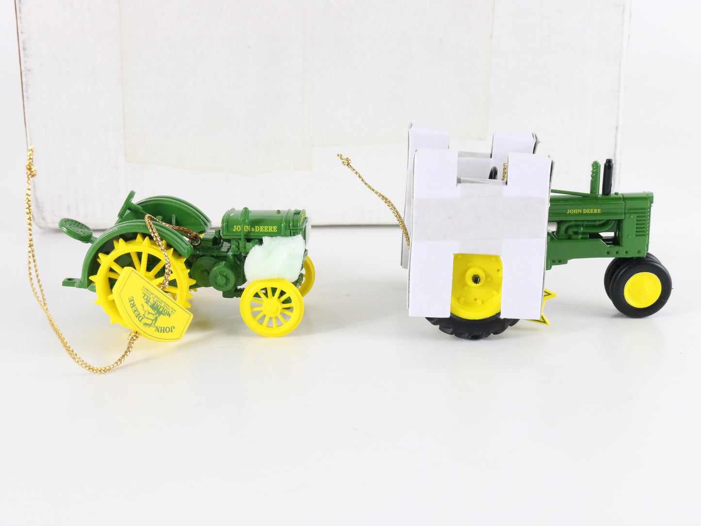 John Deere Tractor Ornaments Model D & Model A Danbury Mint 038-001/002