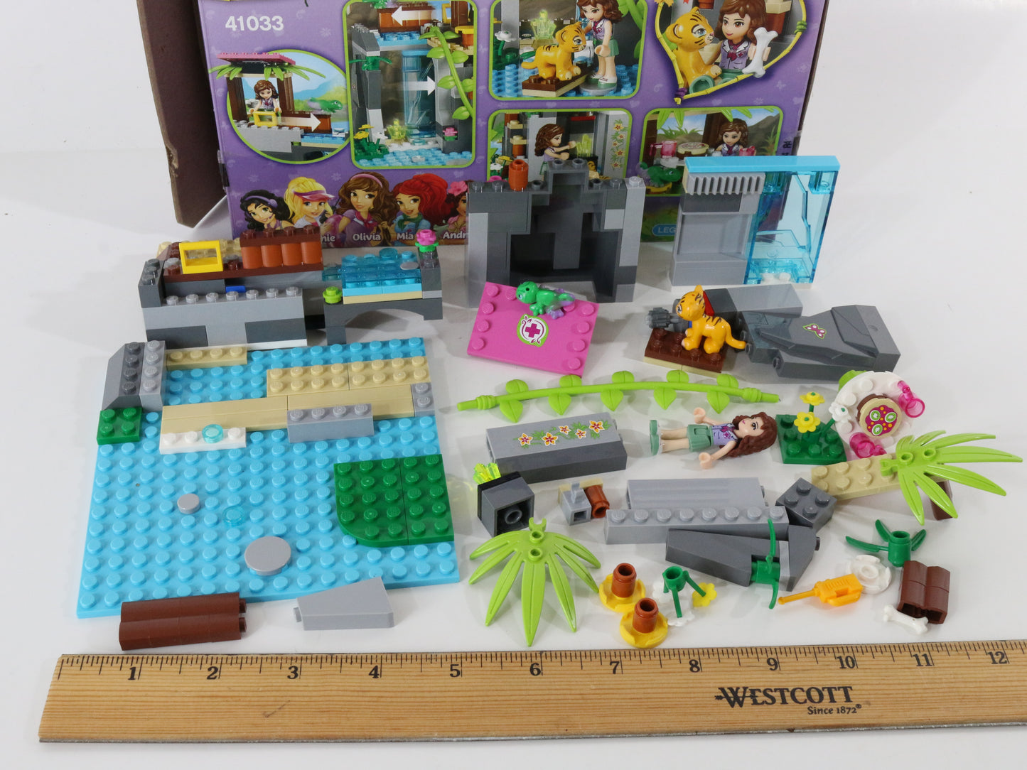 Lego Friends Jungle Falls Rescue Partly Built Set 41033 W/ Box & Instructions