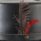 Winfield Cover Co Mens Vintage Black Leather Top Hat W/ Feathers M