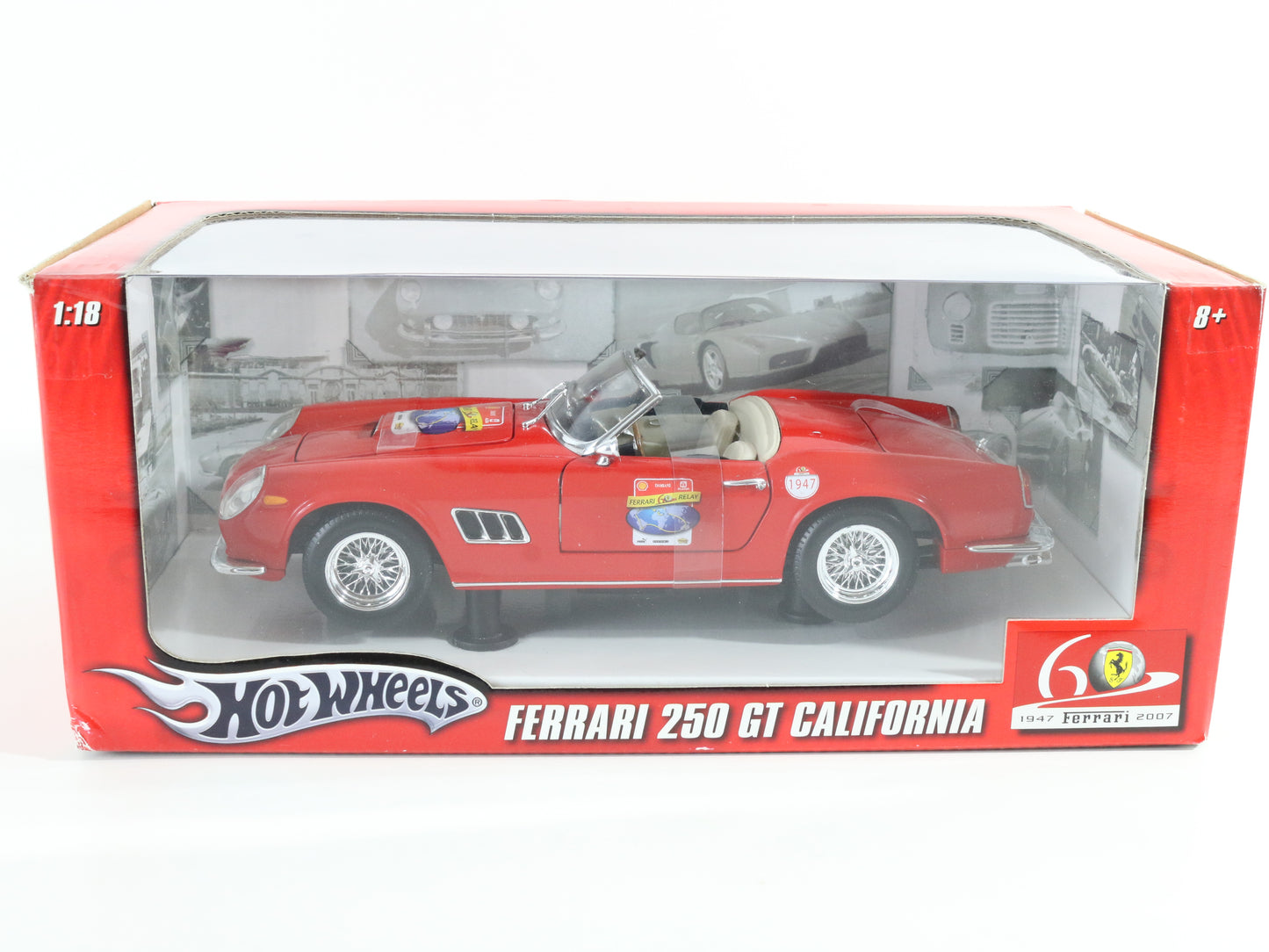 Ferrari 250 GT California Red Anniversary Hot Wheels Mattel 1:18 Model Car