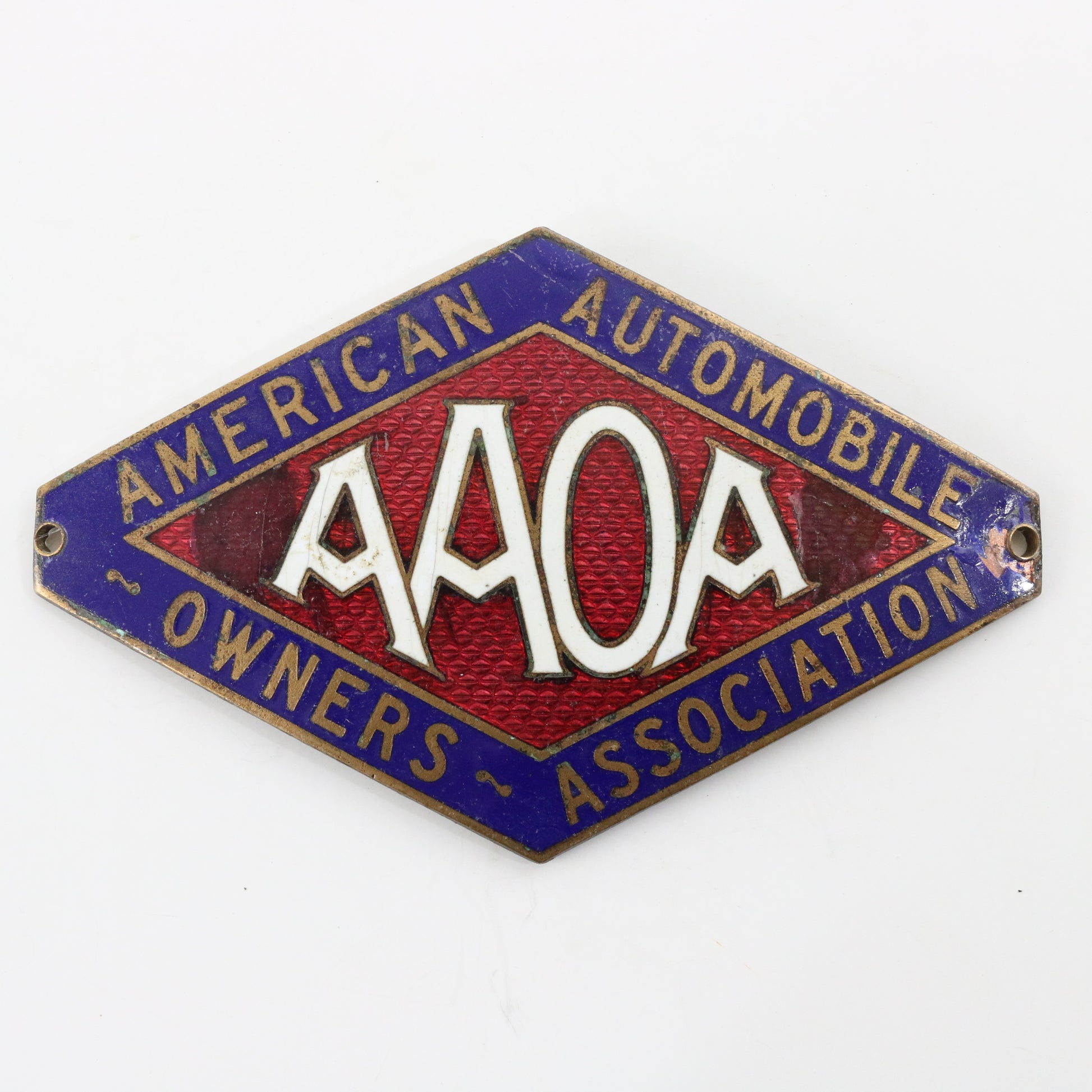 AAOA American Automobile Owners Association RARE Car Club Emblem Badge