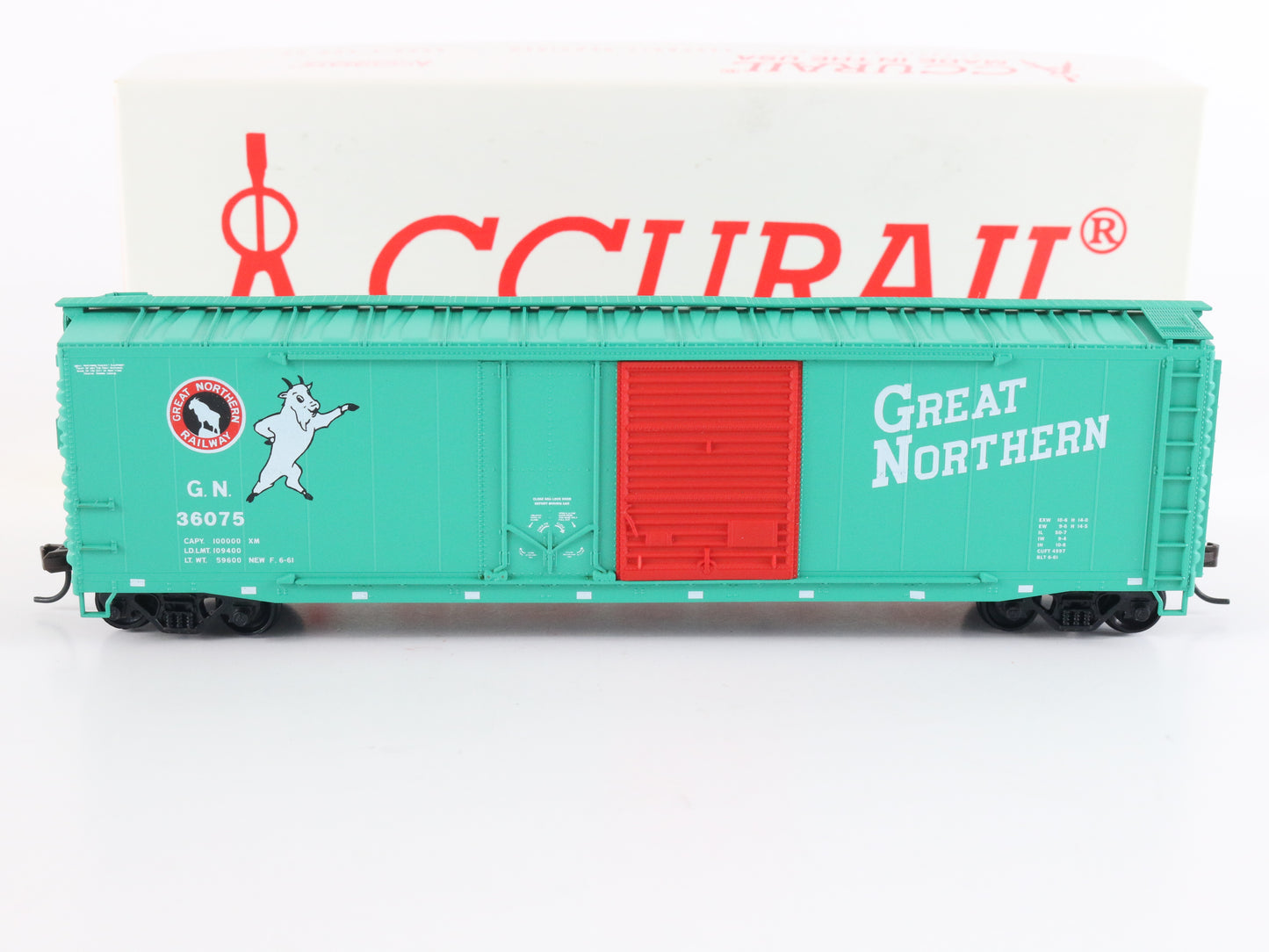 Great Northern GN 36075 50' Combo Door Boxcar ACCurail HO Model Built 3358