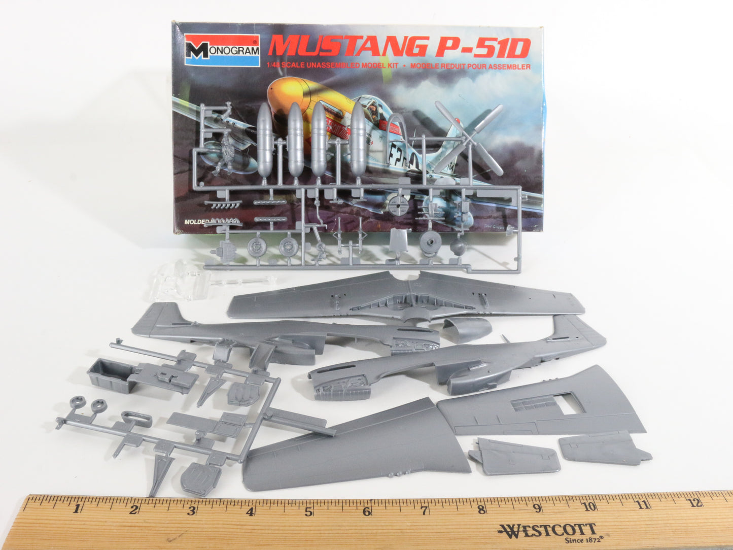 Mustang P-51d WWII Fighter Jet Plane Monogram Plastic Kit 1:48 5207