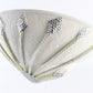 George Zamaul Coture Ladies White Felt Hat W/ Rhinestones 7 1/4 58cm