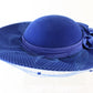 Sonni Of California Ladies Royal Blue Wool Felt Hat W/ Ribbon 6 7/8 55cm