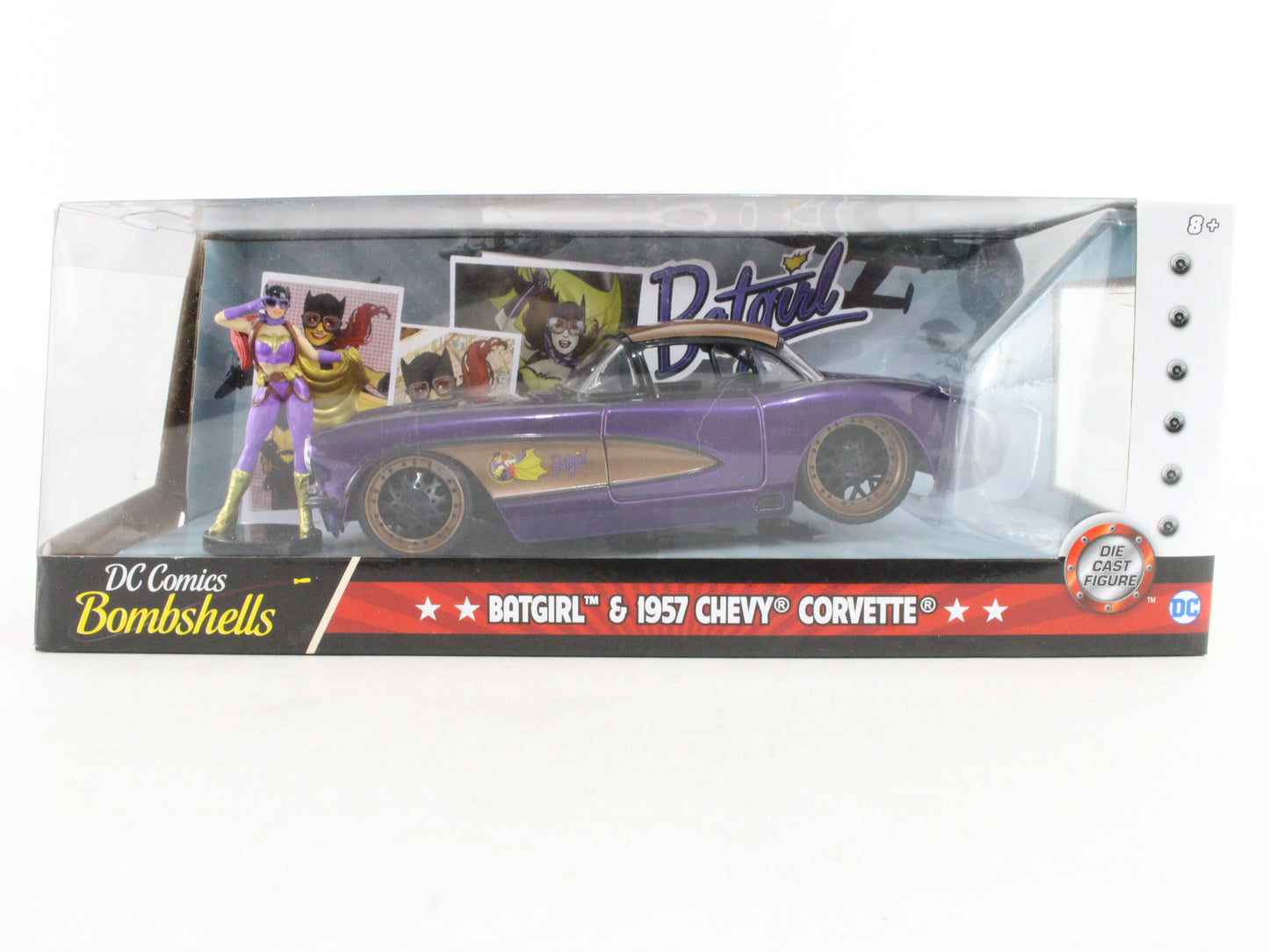 Batgirl & 1957 Chevy Corvette DC Comics Bombshells Jada 1:24 Scale Model 30457