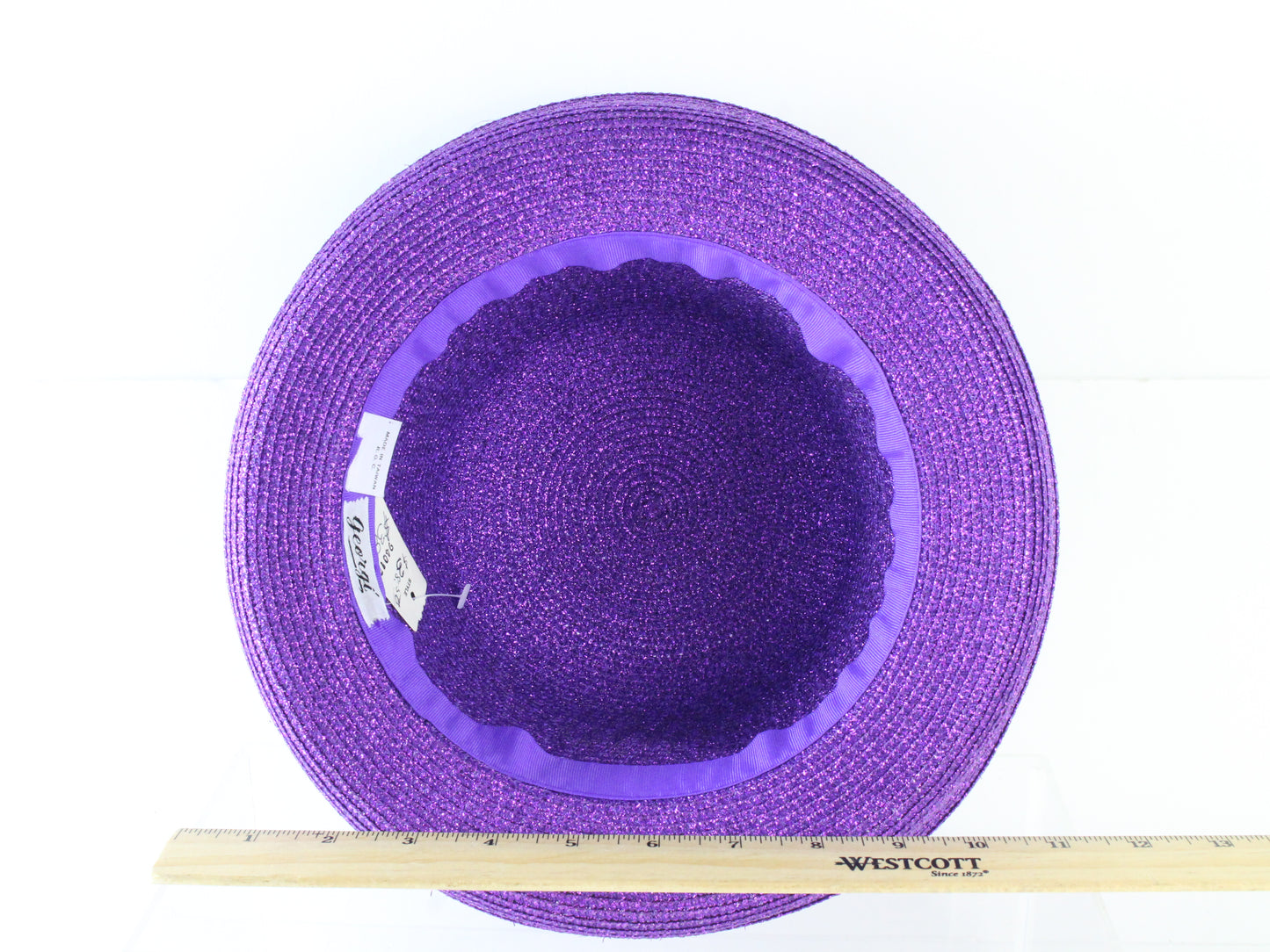 Georgie Ladies Boutique Purple Straw Like Summer Hat MULTIPLE SIZES