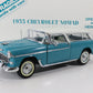 1955 Chevrolet Nomad Light Blue & White Danbury Mint 1:24 Car W/ Box