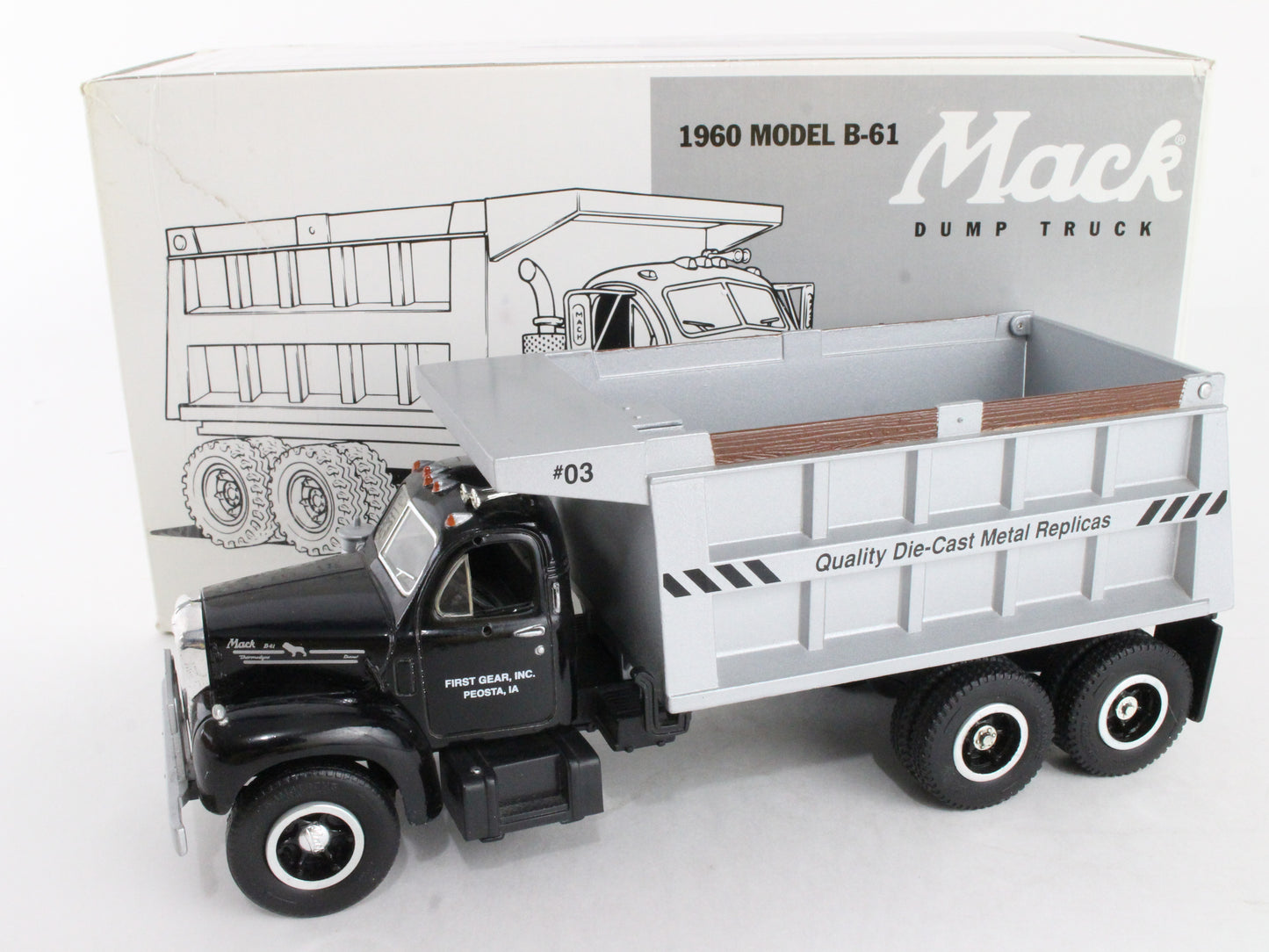 1960 Model B-61 Mack Dump Truck First Gear 1:34 Model 19-0008