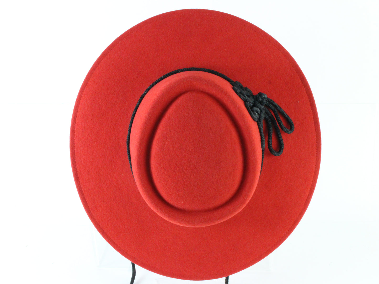 Sonni of California Ladies Red and Black Wool Felt Cowboy Hat W/ 7 56cm