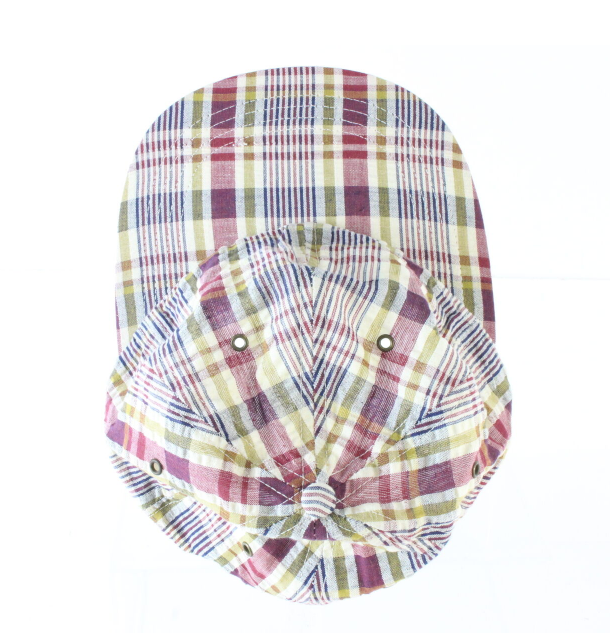 Lake Of The Isles Mens Red Plaid Baseball Cap MULTIPLE SIZES