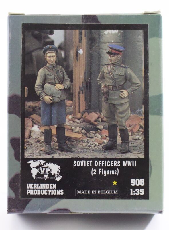 Soviet Officers (2 Figures) WWII Verlinden Productions 1:35 Resin 905 Belgium