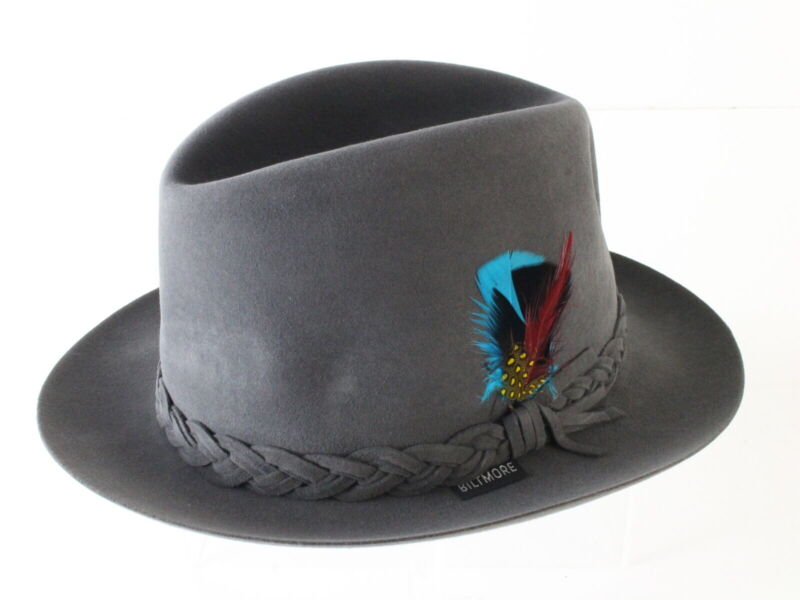 Biltmore Mens Steel Gray Canadian Suede Felt Fedora MULTIPLE SIZES