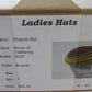 Sonni Of California Ladies Boutique Brandy Brown And Gold Felt Cap 6 7/8 55cm