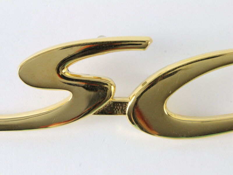 Porsche 356C and 356SC Couper SC Emblem 3.5" Golden Color Metal