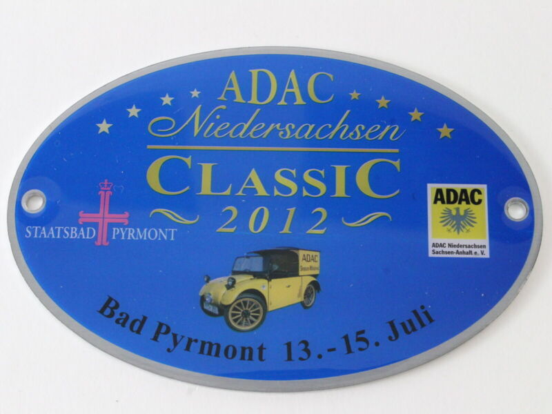 ADAC Niedersachsen Classic 2012 Staatsbad Pyrmont 4.25" Metal Emblem Badge