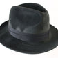 Selentino Mens Dark Gray Genuine Velour Fedora MULTIPLE SIZES