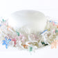 Don Anderson Ladies White Straw Spring Hat W/ Pink And Blue Flowers 7 56cm
