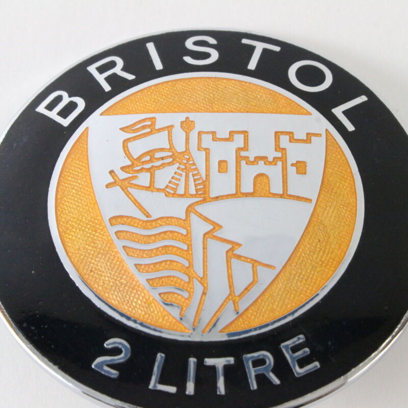 Bristol 2 Litre 2.25" Yellow Metal Badge Emblem