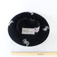 George Zamaul Ladies Boutique Black Felt Hat W/ Rhinestones 7 1/4 58cm