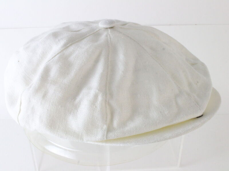 Dobbs Fifth Avenue Mens White Linen Touring Cap Ivy Newsboy Style MULTIPLE SIZES