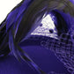 Adolfo II Ladies Purple Wool Felt Cap W/ Mesh And Feathers 6 7/8 55cm