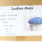 Mr John Classic Ladies Blue Boutique Wool Felt Hat W/ Rhinestones 6 3/4 54cm