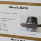 Winfield Cover Co Mens LEATHER Cowboy Hat W/ Band And Brown Inner Brim S