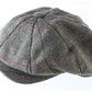 John Hanley And Co Ltd Mens Brown Mix Wool Tweed Ivy Cap 6 7/8 55cm MADE IRELAND