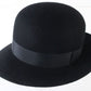 Miss Bierner Ladies Black Wool Felt Boutique Hat W/ Band 7 1/4 58cm