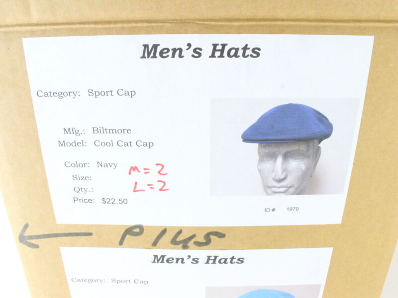 Biltmore Mens Navy Blue Cool Cat Vented Sports Cap MULTIPLE SIZES