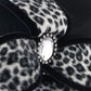 Bellini Originals Ladies Black And Animal Print Felt Hat W/ Rhinestones