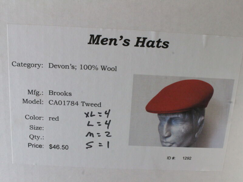 Brooks Devons Cap Tweed Red Wool Felt England STYLISH DRESS Hat MULTIPLE SIZES