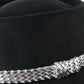 Fiesta Hat Co Waterproof Black Wool Felt Cowboy Cowgirl Hat W/ Silver Band SIZES