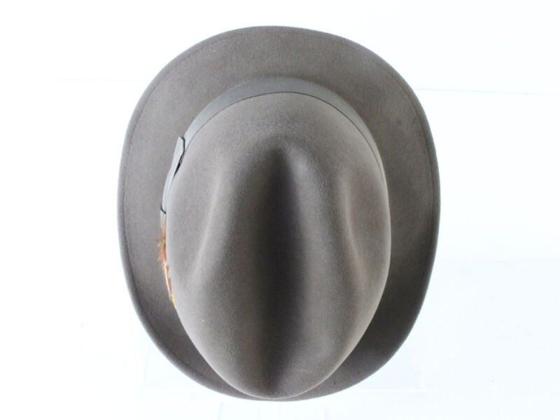 Royal Biltmore Mens Limestone Brown Felt Fedora W/ Feathers MULTIPLE SIZES