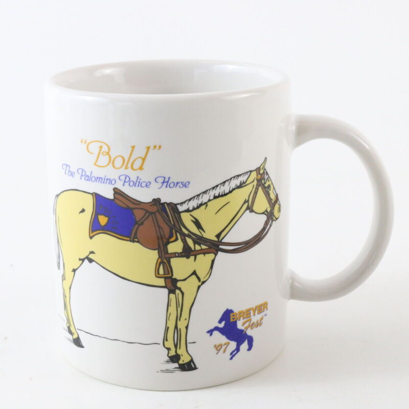 Breyer Breyerfest '97 Sr Bold Palomino Police Horse Coffee Mug