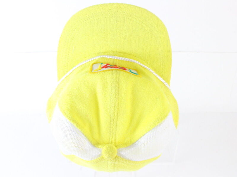 Langenberg Hat Co Mens Cap Yellow Cotton Terry Ball Cap Tennis Emblem One Size