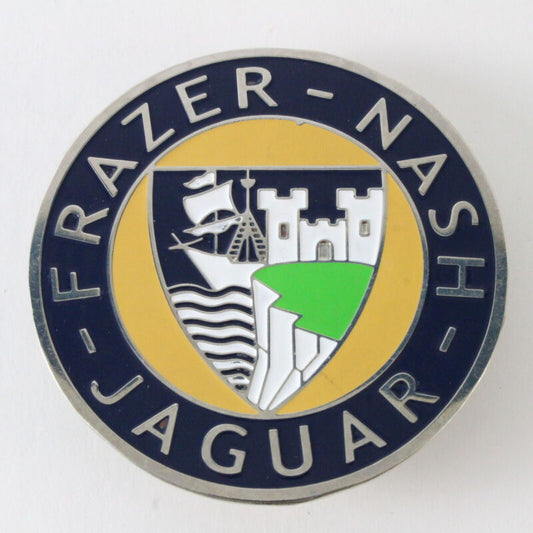 Frazer Nash Jaguar Navy And Yellow 2.5" Metal Emblem Badge